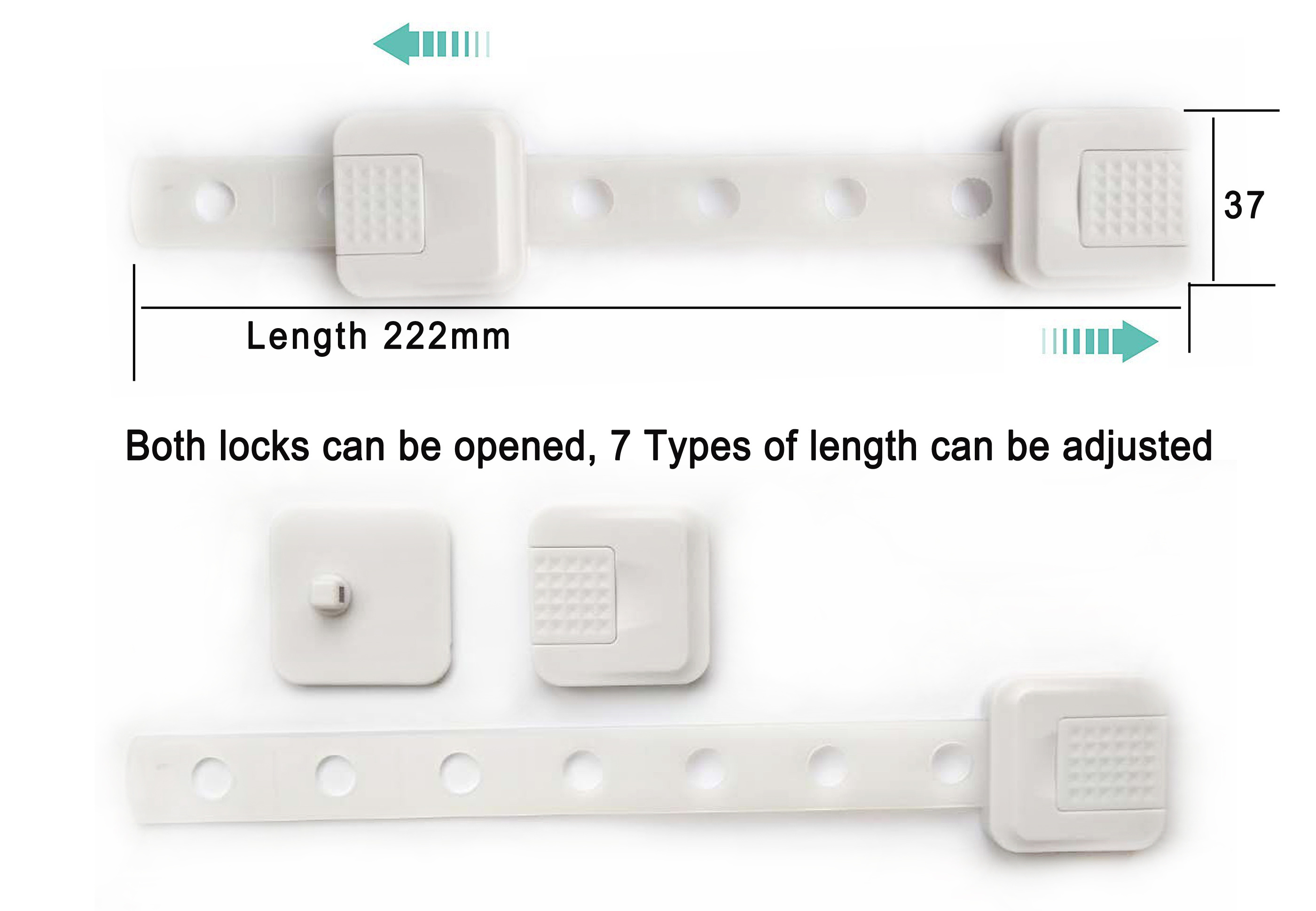 Multi Purpose Child Safety Cabinets Strap Locks Multi-Function Cabinets Strap Latches Adjustable Strap Child Safety Lock