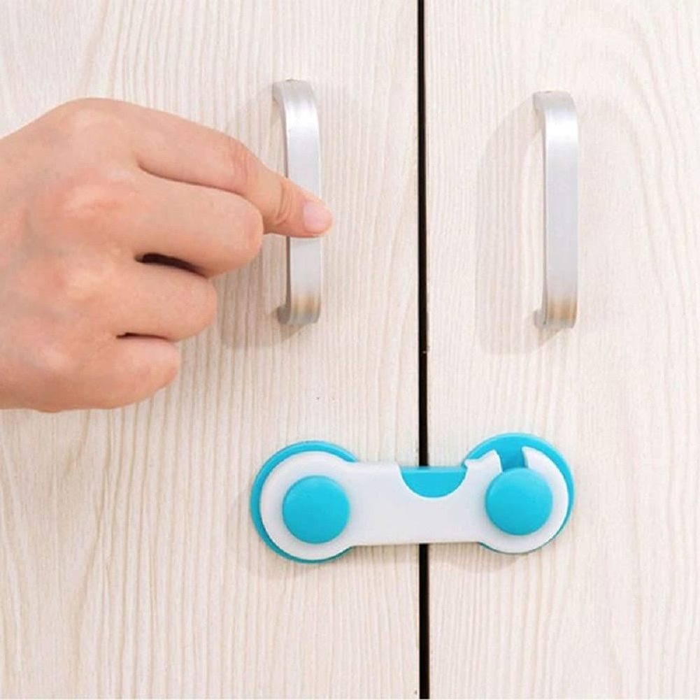 ABS multi-function color infant child safety cabinet lock for baby proofing Cabinet Kitchen System with Strong Adhesive Tape