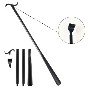 Manufacturer Home Care Device for Elderly Wholesale Dress Stick with Shoe Spoon Long Handle Plastic Foldable Shoe Horn