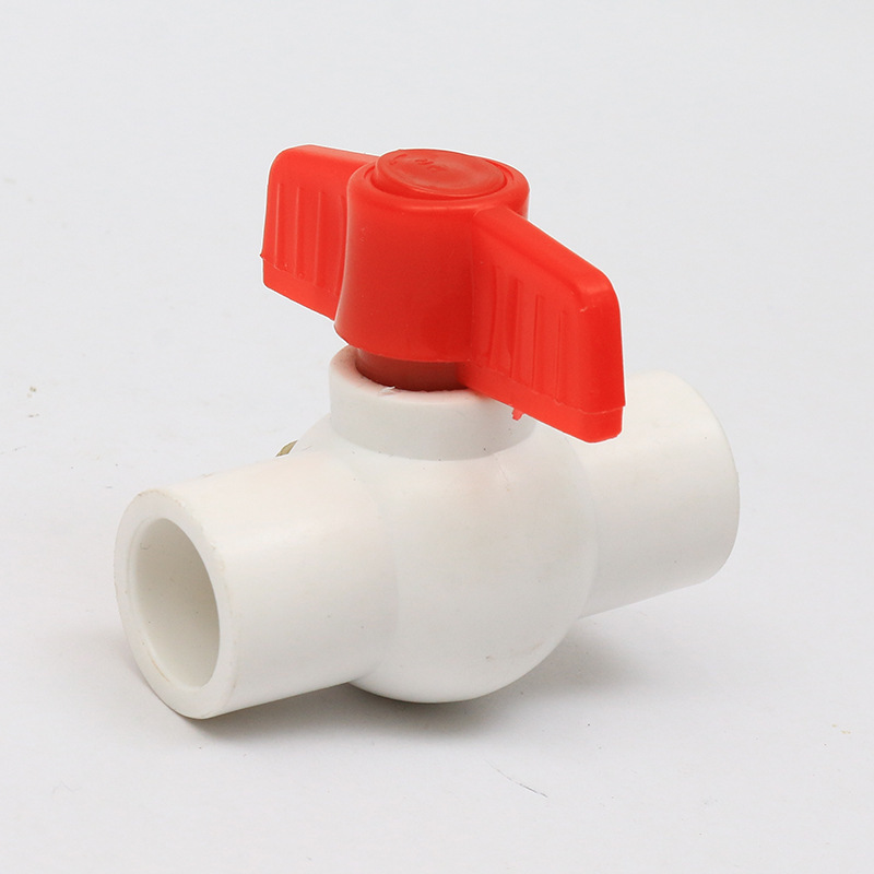 ball valve PPR hot melt pipe fittings high-density plastic pipe fittings flat lipstick handle plastic core hot melt ball valve