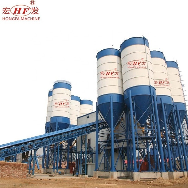 Hongfa Concrete Mixing Plant Cement Concrete Silo Bulk Cement Powder Silo Construction Projects Concrete Mixing Station