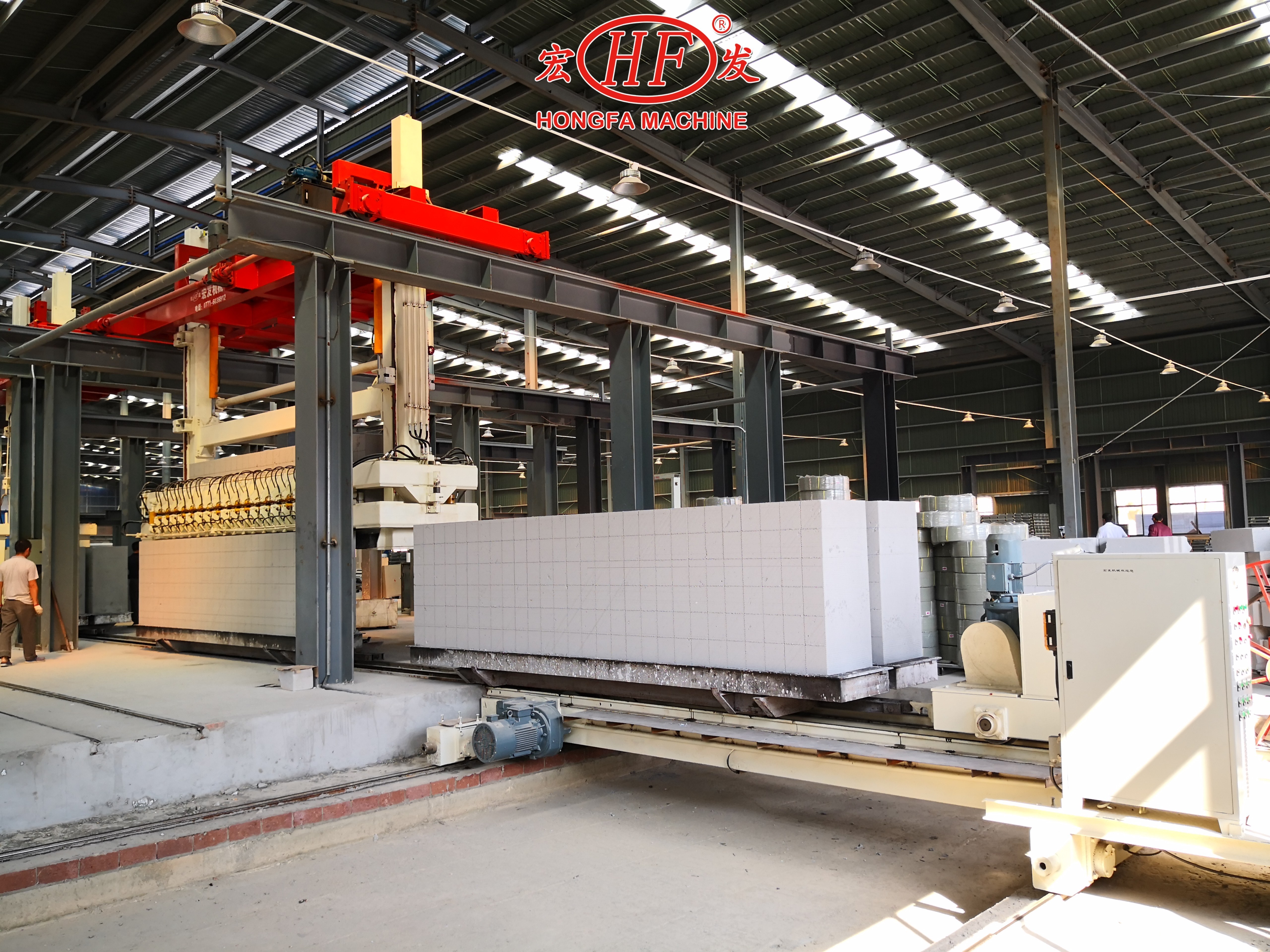 High Quality Aerated Concrete Aac Block Making Machine Production Line autoclaved aac panel Cutting machine