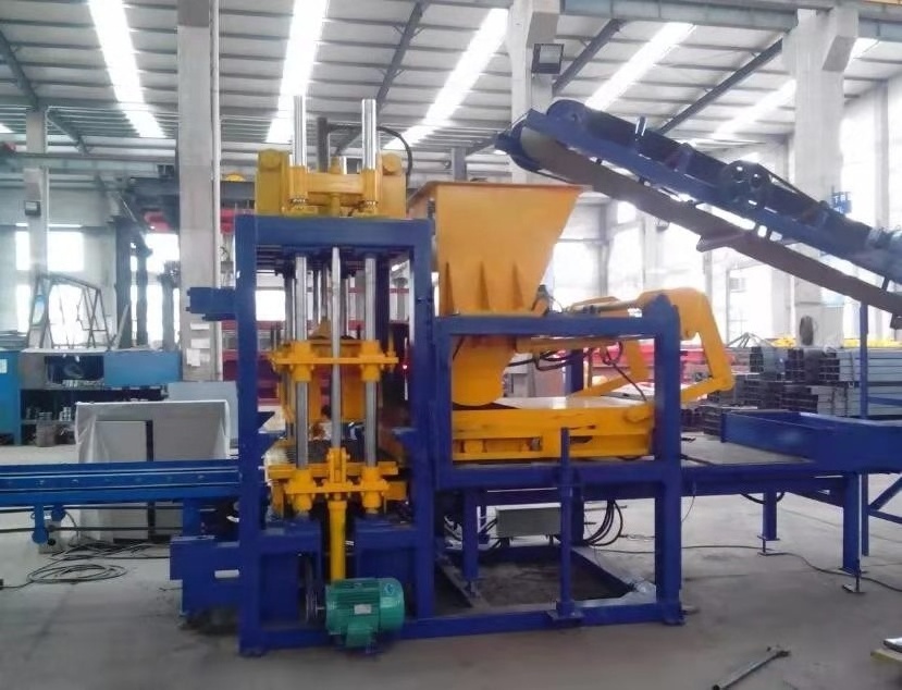 Hollow cement fly ash bricks machinery block maker machineQT4-15 Concrete Block, Paver & Curbstone Production Line