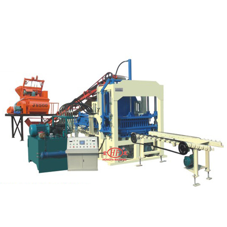 HFB575A-4-15C Full Automatic Concrete Blocking Machine Cement Paving Brick Making Machine Construction Building Brick Machinery