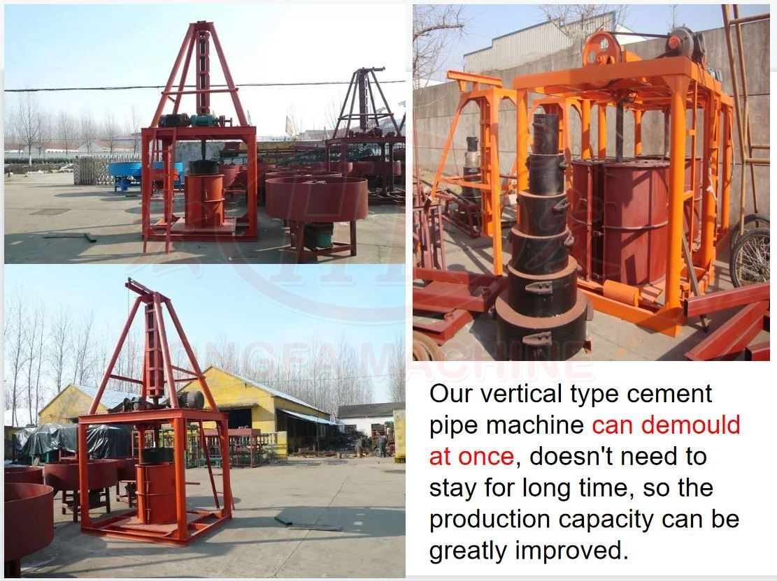 Precast Vertical Concrete Pipe making machine Customized Precast Concrete Manhole Making Machine  Drainage Concrete Pipe