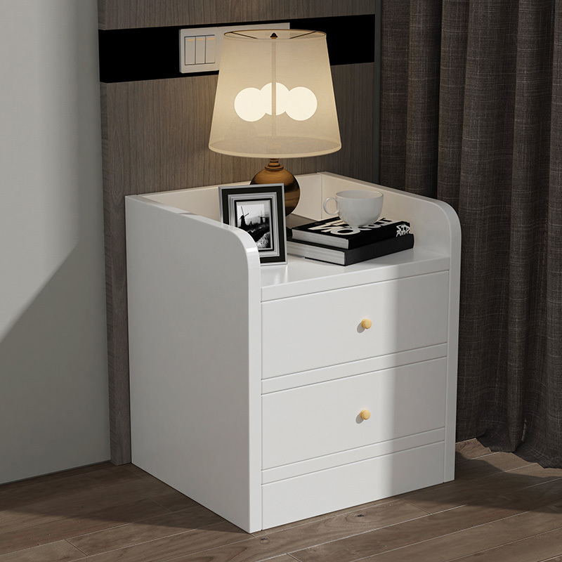 Nordic luxury modern solid wood night stand table bedroom white smart wireless charging bedside night stand drawer