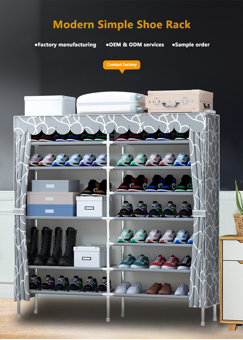 Korean portable boutique 5 tier stainless steel display shoe rack storage shoes shelves organizer stand  for sneakers