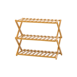 3/4/5/6 Tiers Multi-layer Portable Shoe Stand Rack Multi-function Bamboo Shelf Stackable Foldable  Shoe Rack Storage Organizer