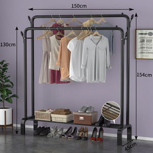 Custom Floor Coat Rack with Shelf Living Room Entryway Clothes Hanger Rack Stand Factory Wholesale Standing Coat Rack