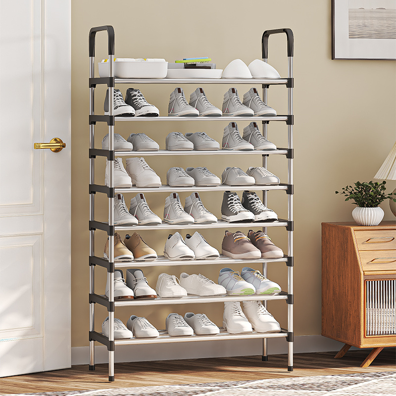 Adjustable Height New Arrival Steel Shoe Rack Entryway Multi-layer Black Shoe Storage Shelf Racks