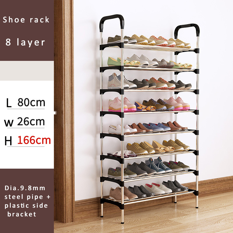 Cheap Portable Shoe Rack Storage Foldable Organizer 8 Tier Shoe Rack Steel Storage Shoe Racks Wholesale