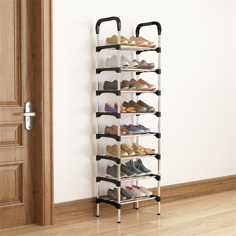 42cm Rack Stand 8 Layer Large Capacity Space Saver Stainless Steel Shoes Rack Organizer