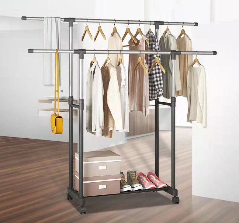 Living Room Clothes Hanger Outdoor Balcony  Floor Hanger Coat Rack Stand clothes hanger drying rack