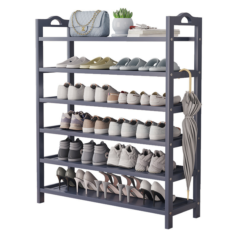 Multi Tier Shelve Stackable Layer Shoe Stand Modern Design Bamboo Shoe Rack Storage Organizer Shelf