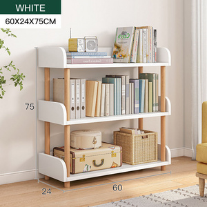 Wholesale Furniture Combination White Bookshelf Multi-Functional 5-tier Bookcases Wooden Portable Bookshelf Storage Shelving