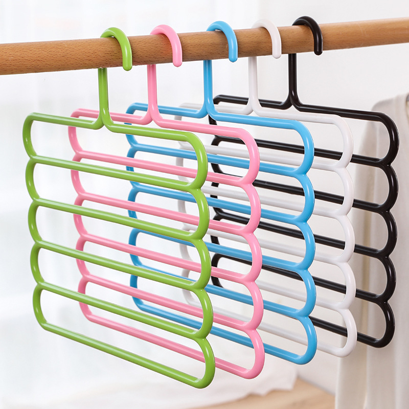 Multifunctional Pants Rack Clip Multi-layer Wardrobe Hanger Pants Storage Tool Household Clothes Rack