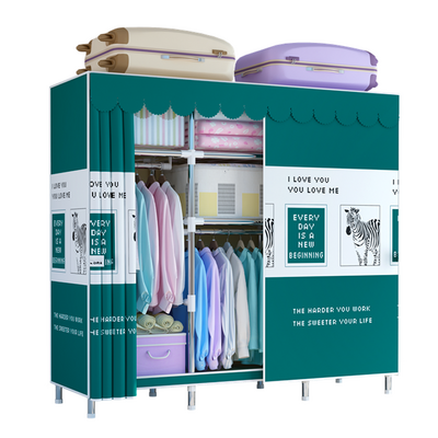 Modern Bedroom Furniture Foldable Portable Clothes Storage Fabric Cloth Wardrobe Closet Armoire Designs Portable Wardrobes