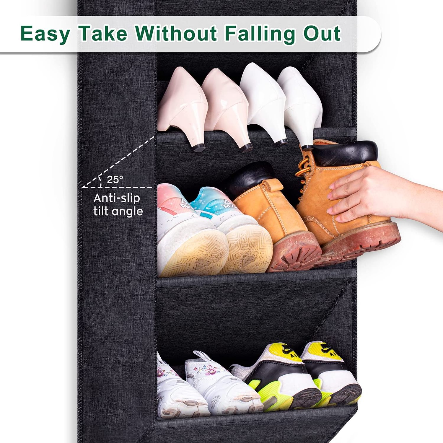 Storage behind the door storage hanging bag wall mounted shoe bag bedroom  multi-layer miscellaneous sorting storage bag