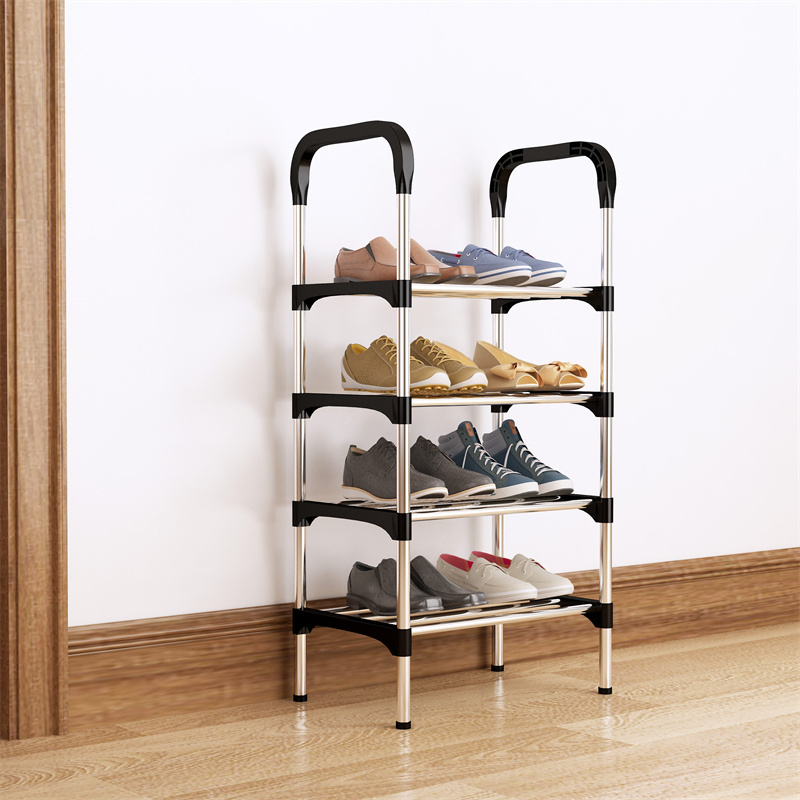 42cm Small Size Steel Pipe Shoe Racks Multi-layer Entryway Simple Shoes Rack Metal Adjustable Shoe Standing