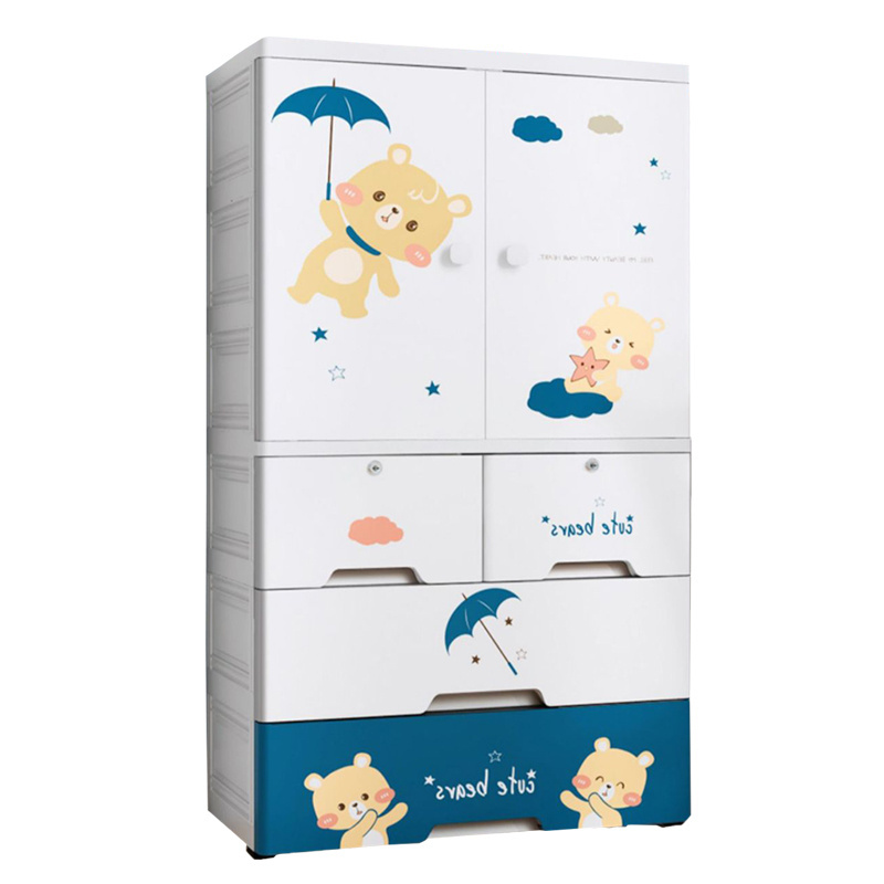 Hot Sale Large Volume Wardrobe For Clothes Plastic Storage Cabinet Drawer with Multi-Layers Children Plastic Wardrobe Organizer