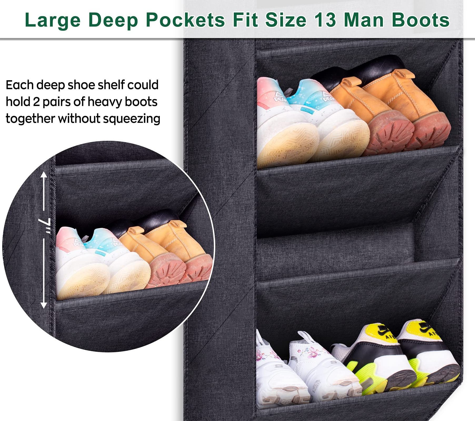 Storage behind the door storage hanging bag wall mounted shoe bag bedroom  multi-layer miscellaneous sorting storage bag