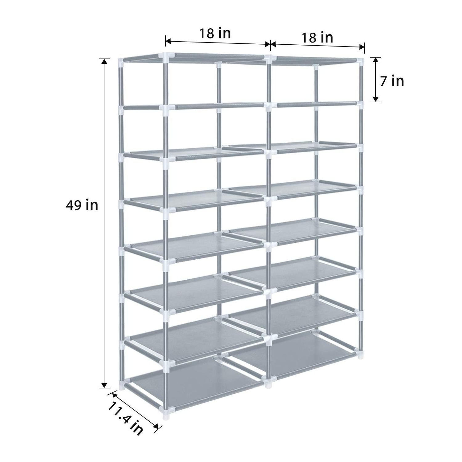 Narrow shoe rack  10 layers high suitable wardrobe entrance Sturdy shoe rack storage rack with lid