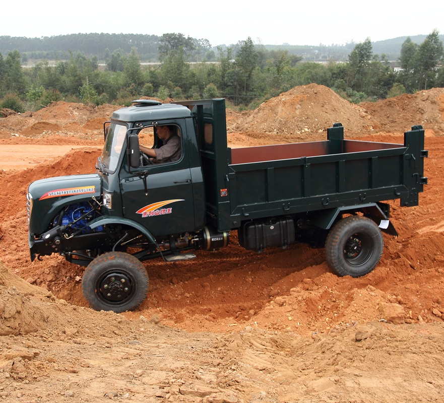 X 4 Four Wheel Diesel Hydraulic Undergrund Cargo Mini Small Farm Trucks Mining Dump Truck HL134 5ton 4 4x4 Yellow / Blue / Green