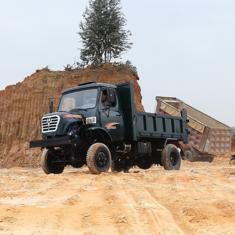 X 4 Four Wheel Diesel Hydraulic Undergrund Cargo Mini Small Farm Trucks Mining Dump Truck HL134 5ton 4 4x4 Yellow / Blue / Green