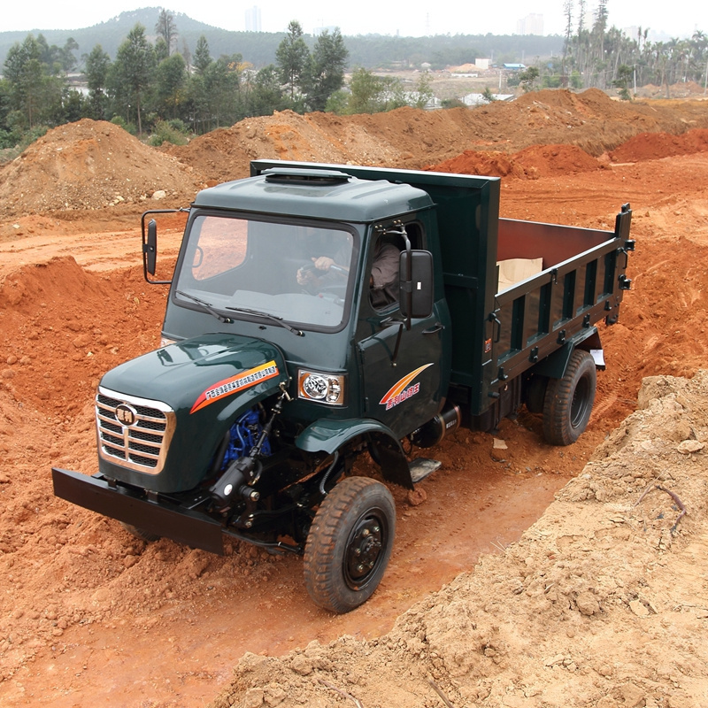 X 4 Four Wheel Diesel Hydraulic Undergrund Cargo Mini Small Farm Trucks Mining Dump Truck HL134 5ton 4 4x4 Yellow / Blue / Green