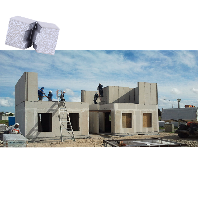 concrete precast houses prefab home precast concrete fence mold of plastic EPS  hollow core slab sandwich plate machine