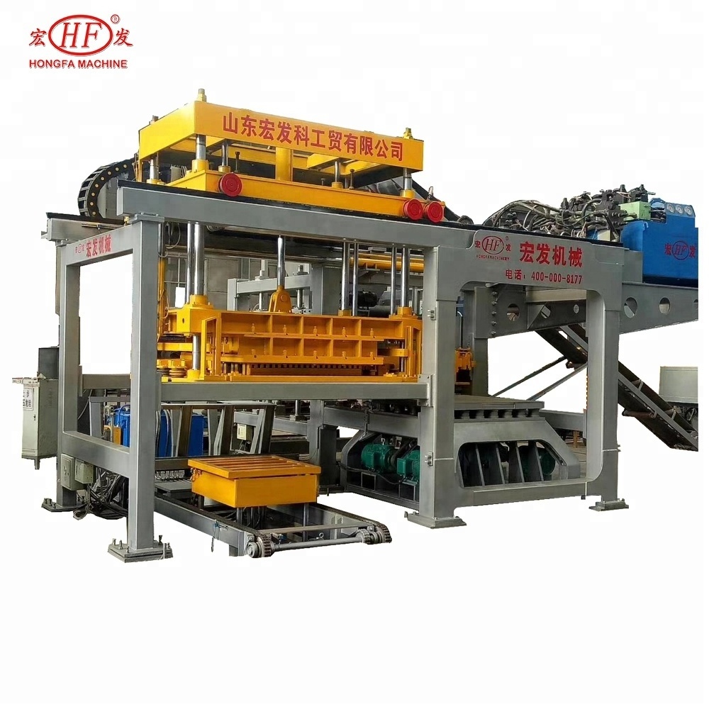 NO Pallet automatic cement sand concrete hollow paver hydraulic pallet free block making machine