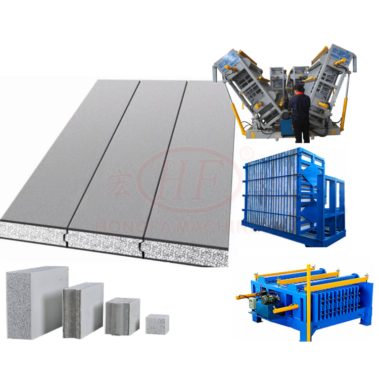 HF concrete precast houses prefab home precast concrete  sandwich plate machine to make PET foam core  wall block board panels