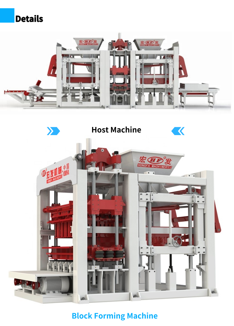 High quality block making machine concrete hollow brick machinery double cylinder compressor for mining block machinery