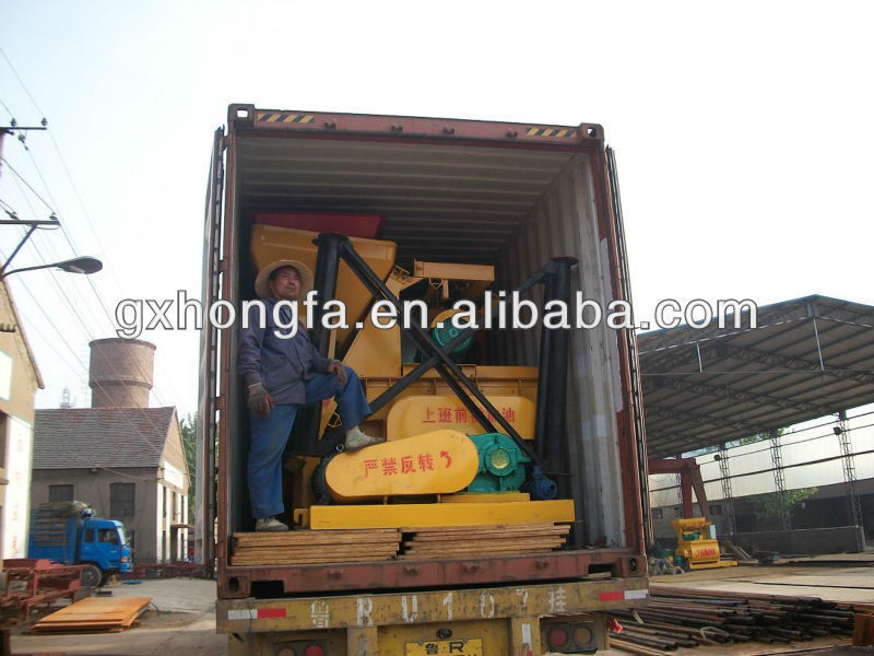 Hongfa JS750 Twin Shaft Concrete Machine Mixer/pan With Plastic Drum for sale concrete mixer