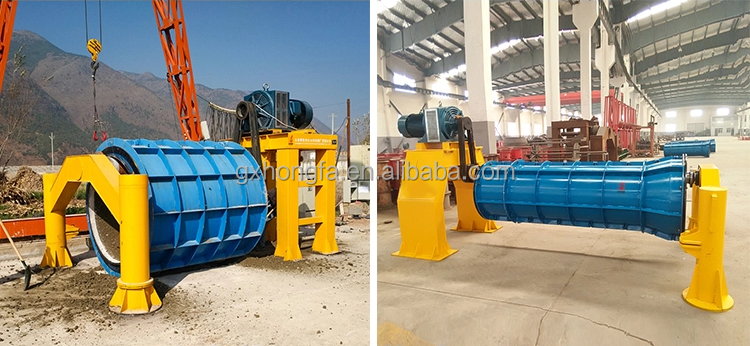 Reinforced concrete precast pipe rolling machine tube moulding machine of pipe lines concrete tongue and groove molds pipe maker