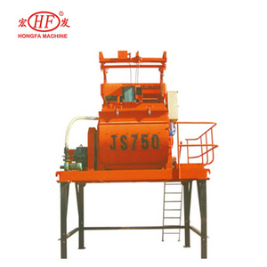 Hongfa JS750 Twin Shaft Concrete Machine Mixer/pan With Plastic Drum for sale concrete mixer