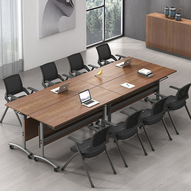 Metal folding table with wheel metal training table large conference room combination conference table office furniture