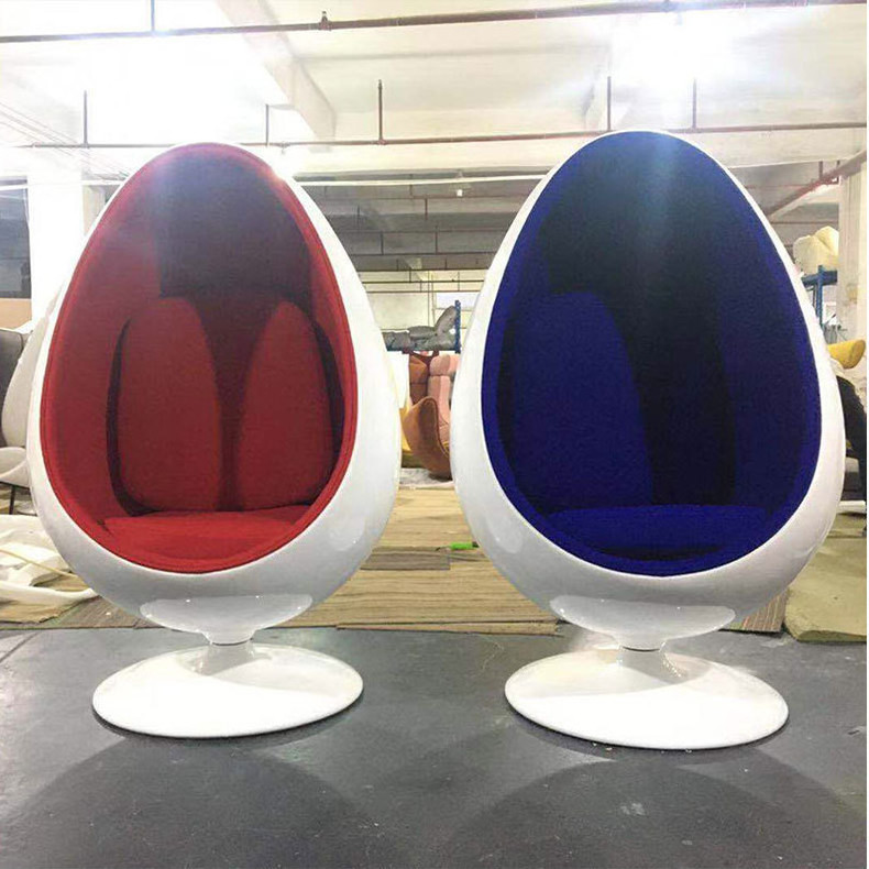 Modern simple eggshell hemispherical round FRP designer lounge chair balcony single lazy sofa lounge chair outdoor/indoor chair