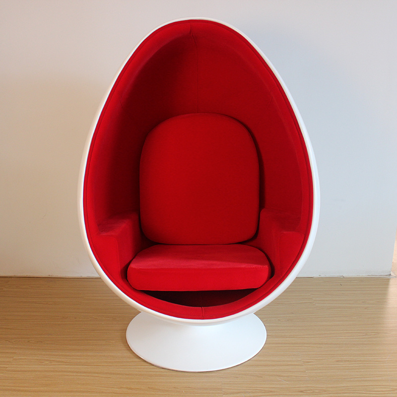 Modern furniture cheap standing swivel fiberglass adult size oval egg shaped pod chair