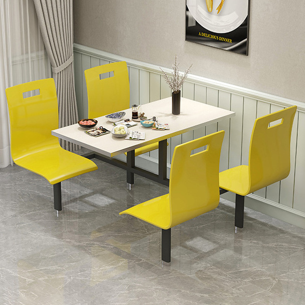 Staff Canteen Dining Table Chair 4 People 6 People 8 People Modern restaurant tables and chairs school dining hall table