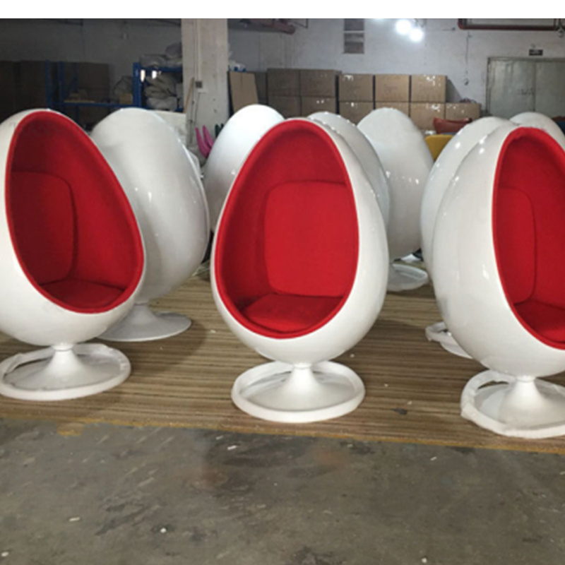 Direct Selling fiberglass pod chair nordic comfortable chair Standing Swivel Fiberglass Adult Size Oval Egg Shaped Pod Chair