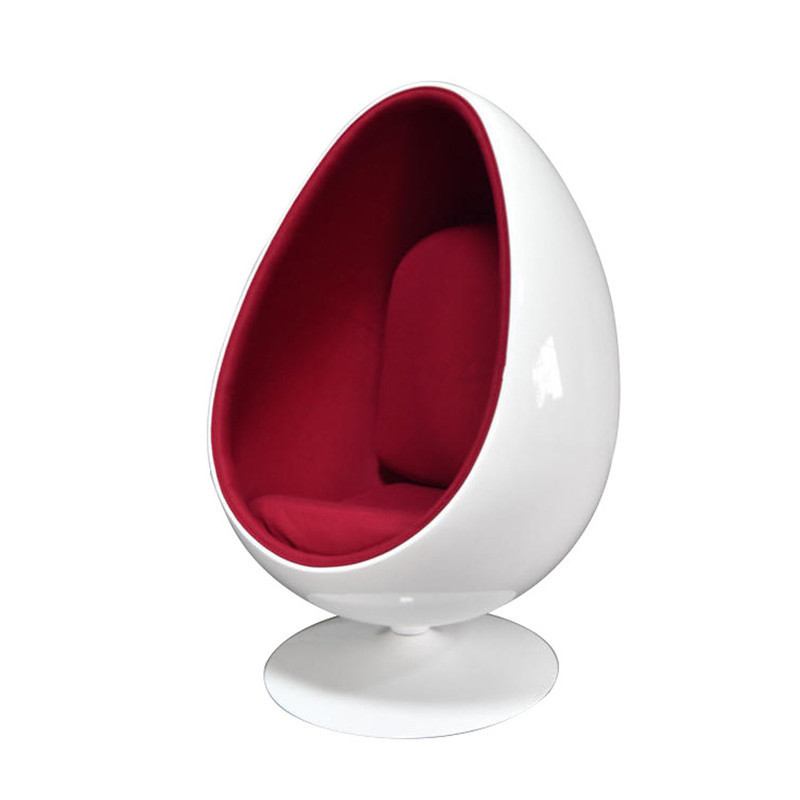 Modern furniture cheap standing swivel fiberglass adult size oval egg shaped pod chair