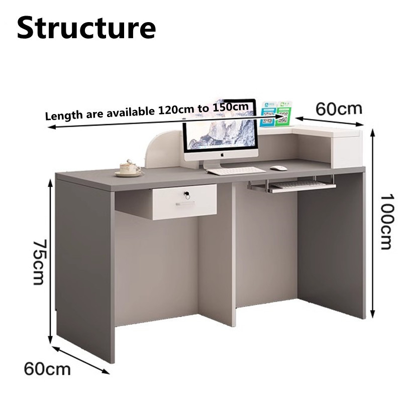 FREE LOGO CUSTOMIZED SERVICE Office front desk reception table reception desk Hospital companies can customize the front desk