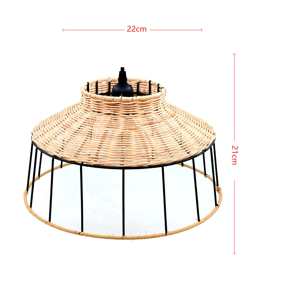 new trend home decor handmade rattan lamp rectangular chandelier low ceiling chandelier Chandelier