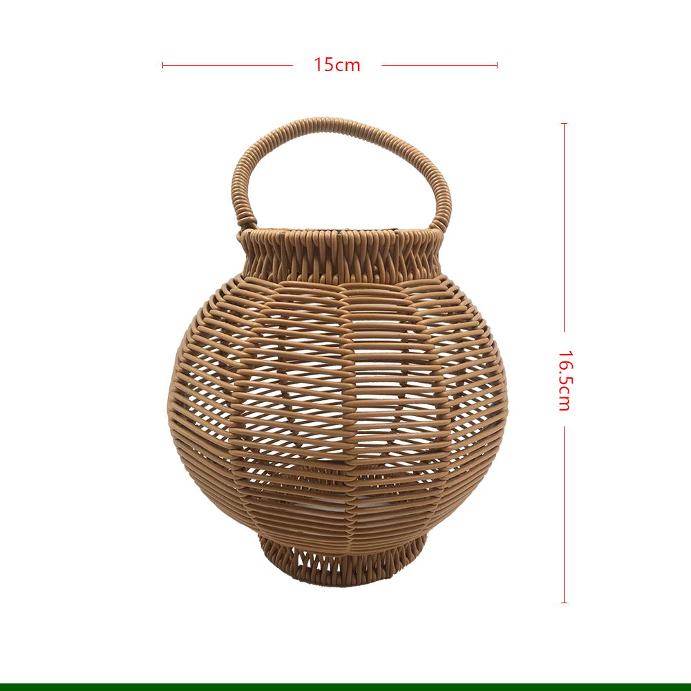 Fashion pastoral style  handmade bamboo rattan light home decor  battery lantern lantern