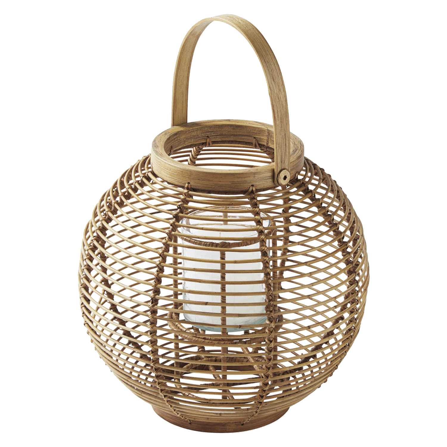 Country style  handmade bamboo rattan light home decor glass candle holders  lanterns    candle jars lantern