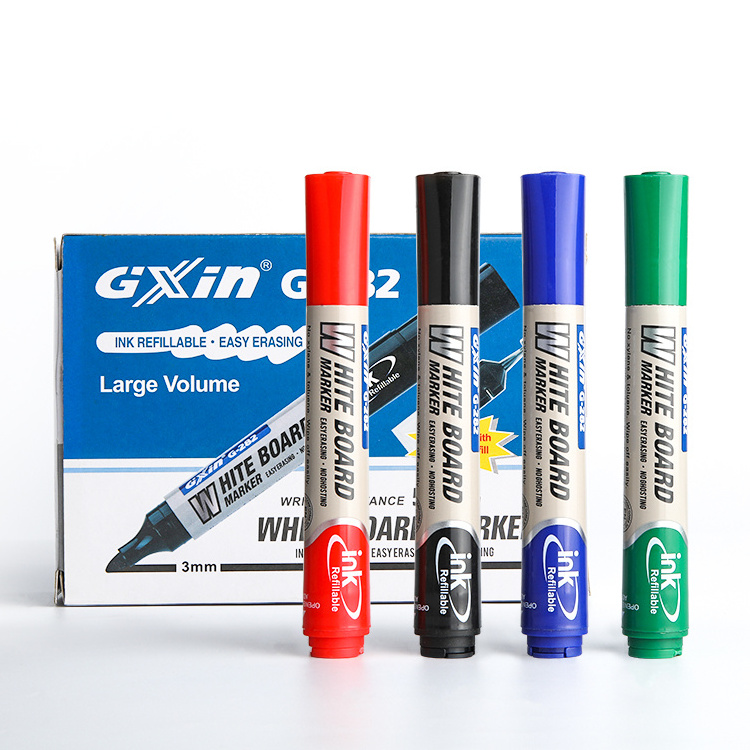 GXIN G-282 Hot sale large capacity oil based white board pen Repeated dry erase refillable whiteboard marker pen