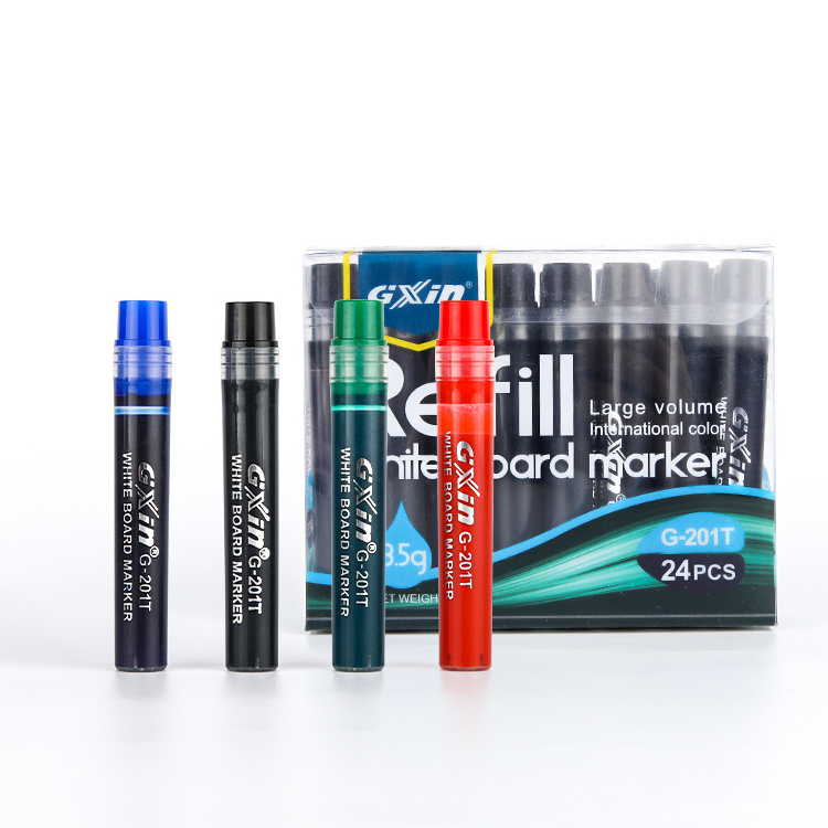 Custom PVC 24pcs/Box oil-based whiteboard marker refill ink large volume international color non-toxic whiteboard marker ink