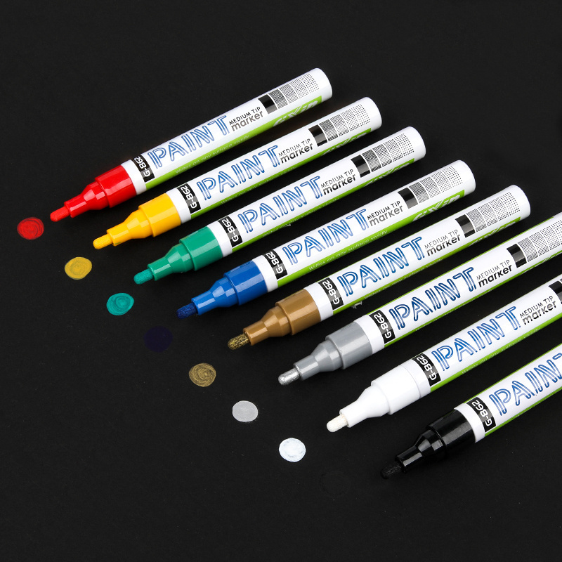 Gxin G-862A fast drying paint marker pen oil based Round Toe tire marker Factory Wholesale supply Non-toxic paint marker