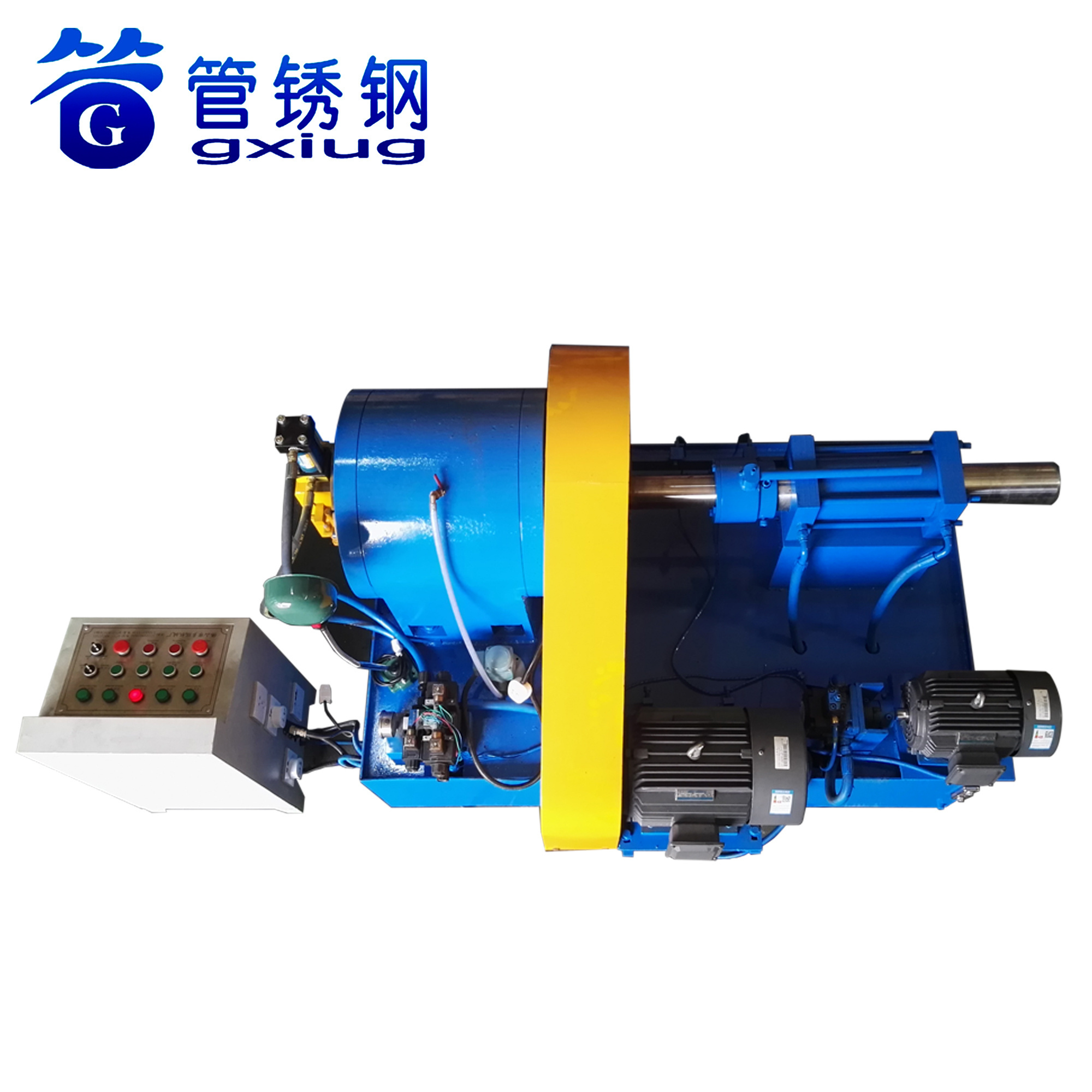 GXG Technology Stainless Steel Iron Copper Aluminum Etc Metal Steel Tube Rotary Swaging Pipe Embossing Machine